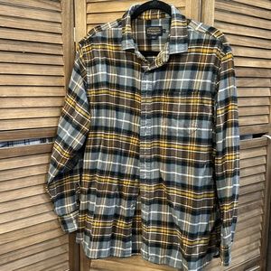 Pendleton Men's Yellow and Blue Shirt. Size XL